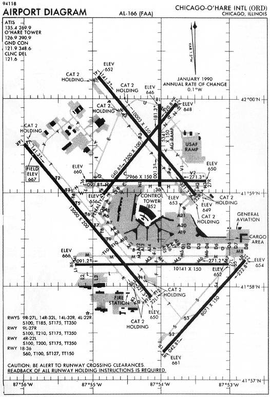 CHICAGO-O'HARE INTL (ORD) - AIRPORT DIAGRAM IAP chart