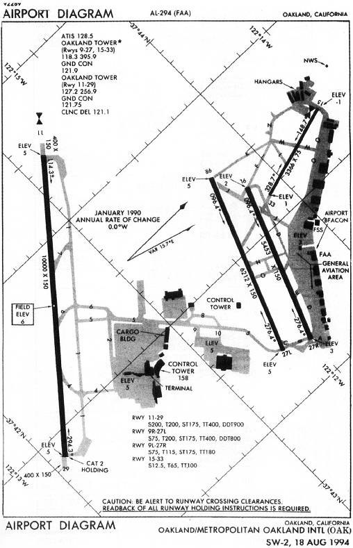 OAKLAND/METROPOLITAN OAKLAND INTL (OAK) - AIRPORT DIAGRAM IAP chart