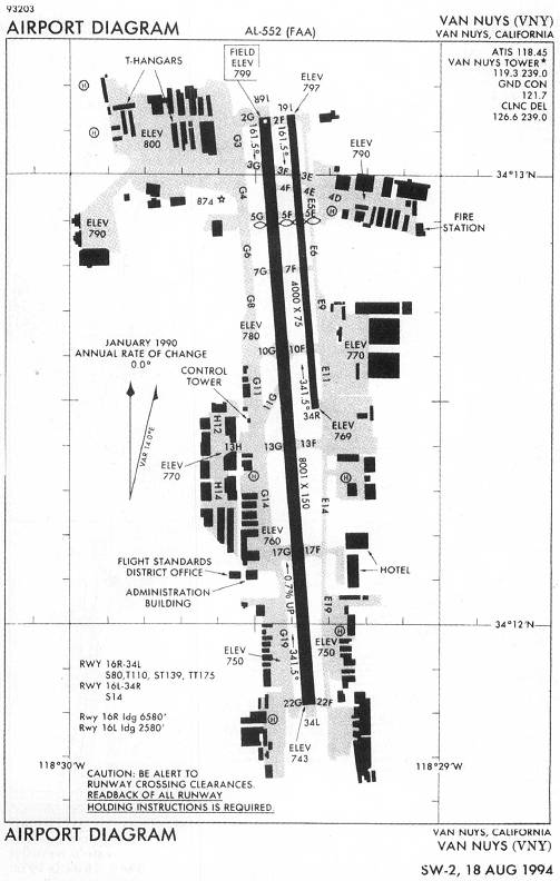 VAN NUYS (VNY) - AIRPORT DIAGRAM IAP chart